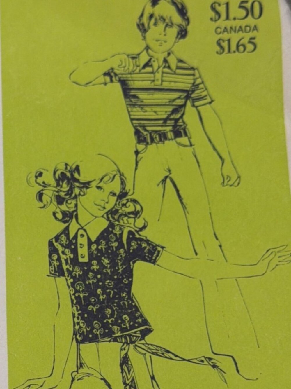 Stretch & Sew Childrens Tab Front Shirt Sewing Pattern #890 Sizes 8-10-12 Knit F